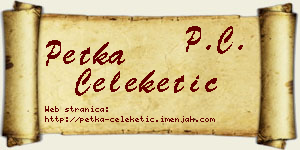 Petka Čeleketić vizit kartica